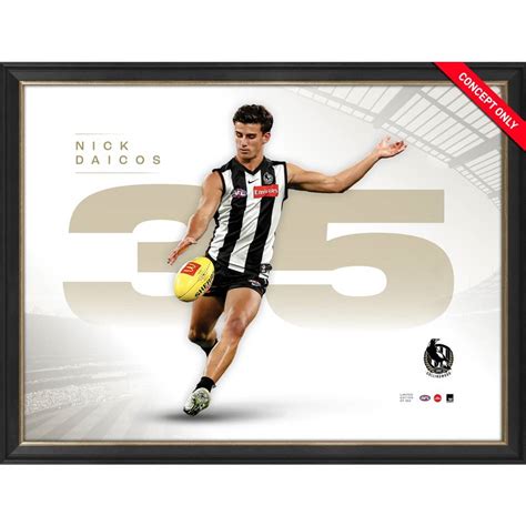 Collingwood Nick Daicos Framed Sports Print - Authentic Autographs & Events Australia