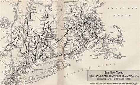 1937 New Haven Railroad Route Map