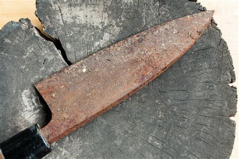 Rusty knife. stock photo. Image of rough, knife, rusty - 97297078