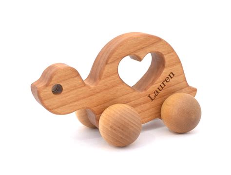 Personalized Wooden Toy Waldorf Wood Animal Toy Natural