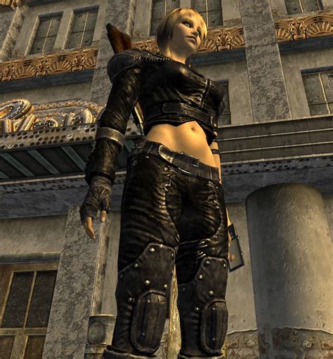 Classic Black Leather Armor Male and Female at Fallout New Vegas - mods and community | Leather ...