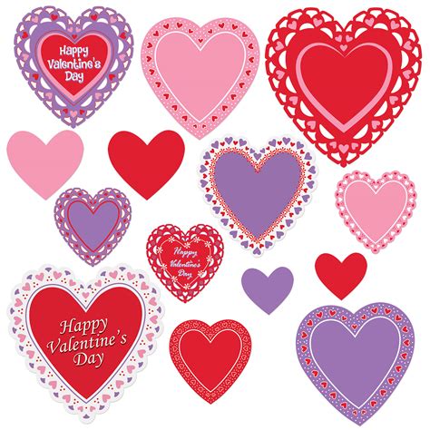 Buy Valentines Day Cutouts - Assorted Sizes 14 Hearts - Cappel's