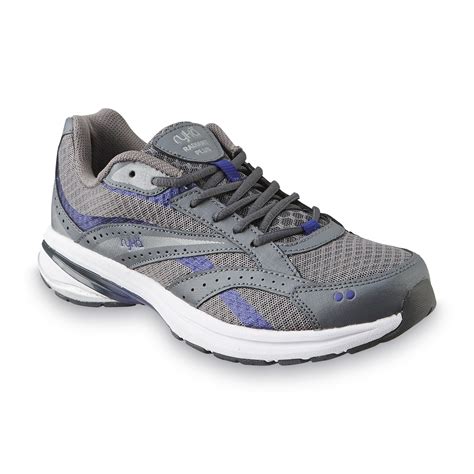 Ryka Women's Radiant Plus Gray/Purple Walking Shoe - Wide Width ...