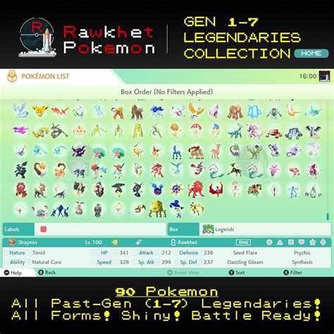 Buy ALL Past-Gen Legendaries for Pokemon Home! - Rawkhet Pokemon