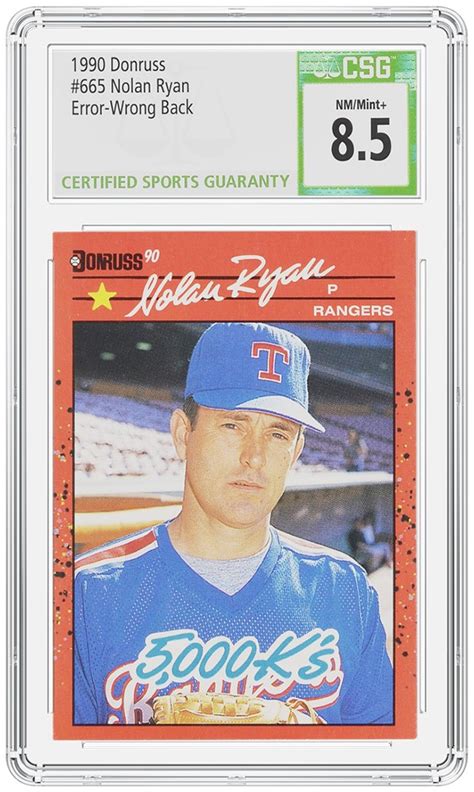 CSG-graded 1990 Donruss Nolan Ryan Error Card Teaches a Lesson | CGC