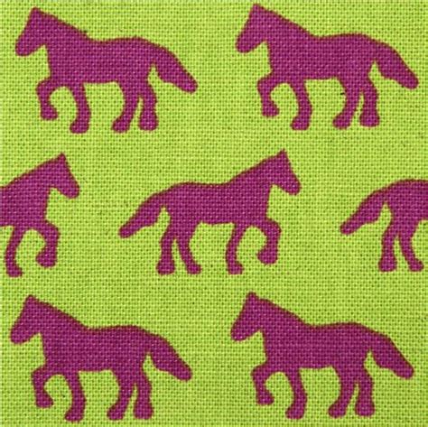 green canvas animal fabric horse Kokka Japan - Animal Fabric - Fabric ...