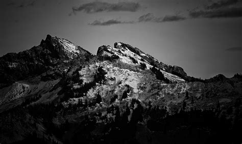 Grayscale Photography Of Mountains · Free Stock Photo