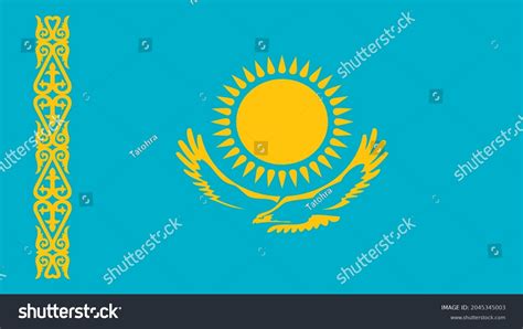 The kazakh flag Images, Stock Photos & Vectors | Shutterstock