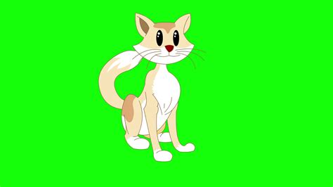 Cartoon Green Screen - Animals - Domestic Cat 3675627 Stock Video at ...