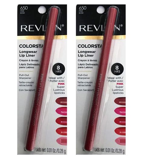 Pack of 2 Revlon Colorstay Longwear Lip Liner, Pink (650) - Walmart.com - Walmart.com