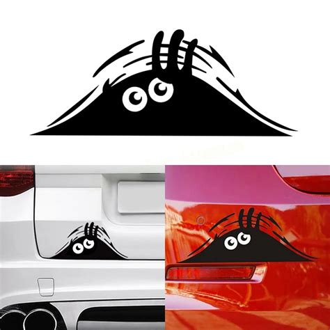 20*8cm Funny Peeking Monster Auto Car Walls Windows Sticker Graphic ...