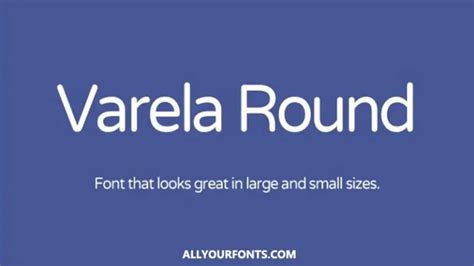 Varela Round Font Free Download - All Your Fonts