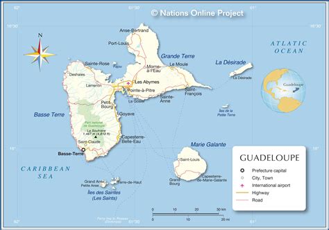 Map of Guadeloupe - Nations Online Project