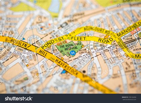 Royal Free Hospital London Uk Map Stock Photo 378126490 | Shutterstock