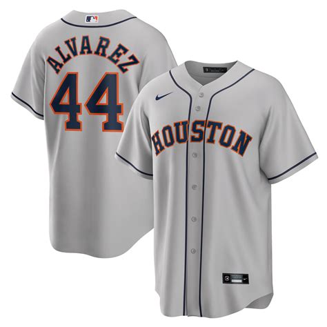 Men's Houston Astros Yordan Alvarez Nike Gray Road 2020 Replica Player Jersey