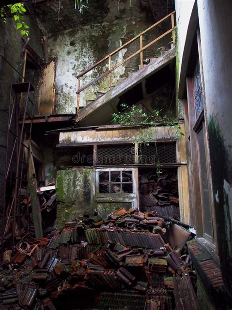 Dilapidated House Interior Stock Photo - Image: 56844113