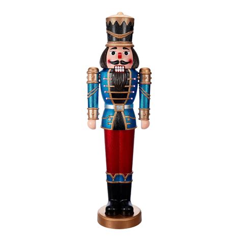 Holiday Time Blue Nutcracker Light Up with Sound Indoor/Outdoor Christmas Decoration, 68 ...