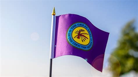 A photo of the Choctaw Nation Flag provided by the Choctaw Nation on October 16, 2021.