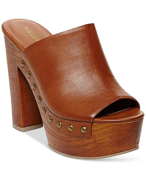 Madden Girl Merry Wooden Platform Mules - Heels - Shoes - Macy's | Studded clogs, Shoes heels ...