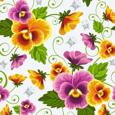 Free Retro Flowers Vector Illustration 04 - TitanUI