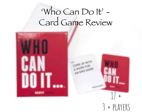 Who Can Do It: A Game Of Extraordinary Challenges - Card Game Review ...