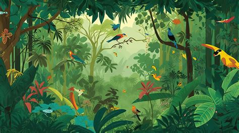 Tropical Rainforest Animals Wallpaper