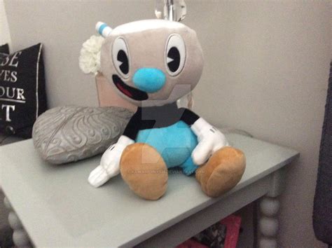 I got a Mugman plush by KawaiiPony535 on DeviantArt