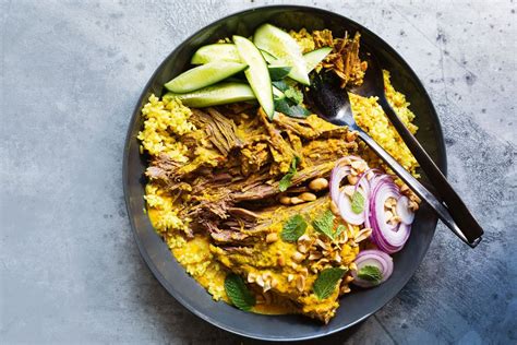 Beef rendang with turmeric brown rice - Recipes - delicious.com.au