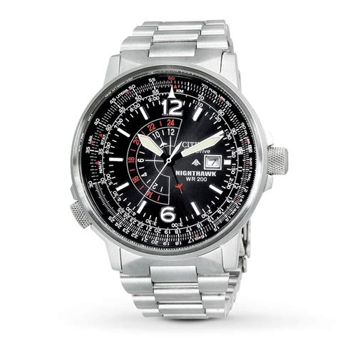 Citizen Bj7000-52E Nighthawk Stainless Steel Eco-Drive Watch watch ...