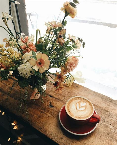 Coffee and gorgeous flowers... what a combination. | Aesthetic coffee, Fresh roasted coffee ...