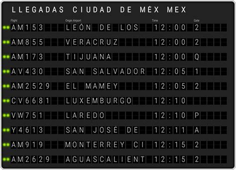 Aeropuerto Ciudad de México Benito Juárez [MEX] Llegadas & Horario de ...