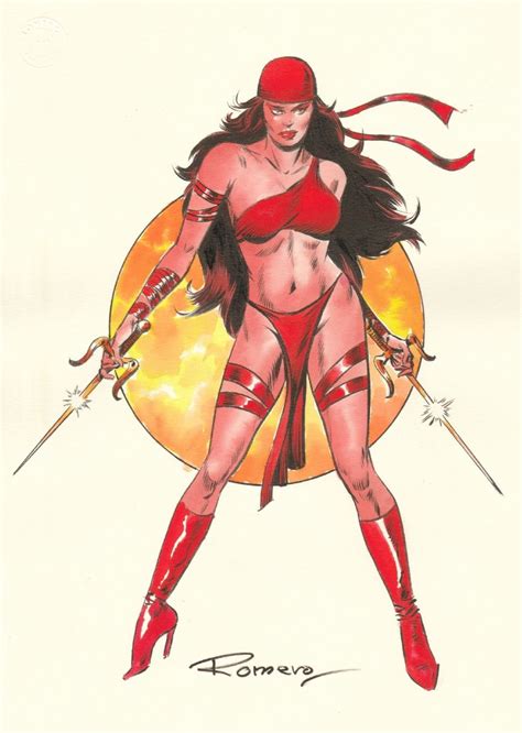 Elektra by Enrique Romero Comic Book Artwork, Comics Artwork, Comic Art, Daredevil Elektra, Art ...