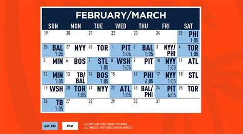 Tigers announce 2023 spring training schedule with road trips all around Florida - mlive.com