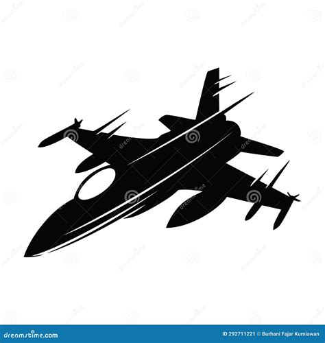 Jet Plane Silhouette Design. Stock Vector - Illustration of military, aviation: 292711221