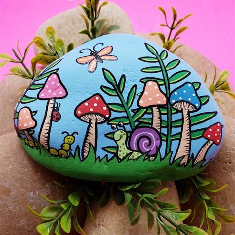 Downloadable Garden Party Painted Rock Tutorial | Etsy