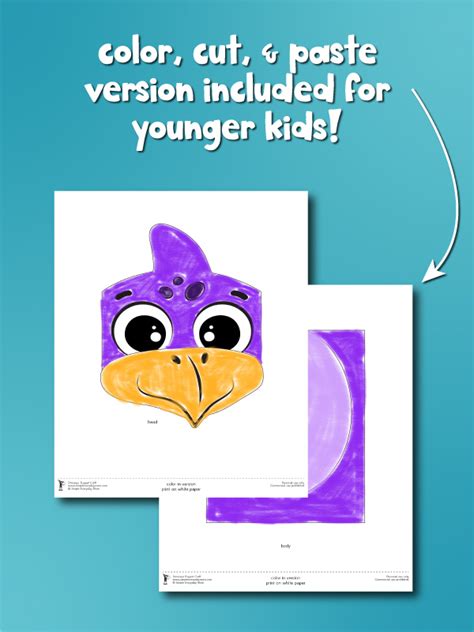 Dinosaur Puppet Craft For Kids [Free Template]