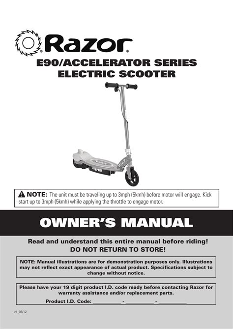 Razor E90 Series Owner's Manual | Manualzz