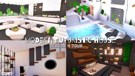 modern futuristic house 🐚 full house tour | roblox adopt me - YouTube