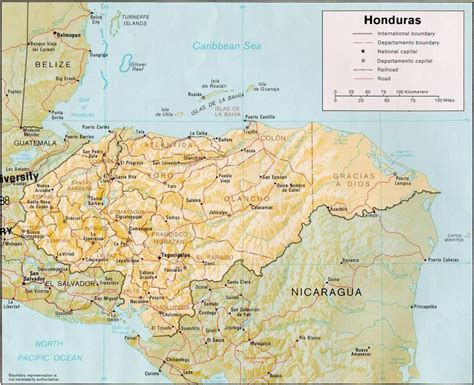 Map of roatan Honduras island - Roatan bay islands Honduras map ...