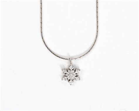 Snowflake Necklace/silver Snowflake Necklace/necklace for - Etsy