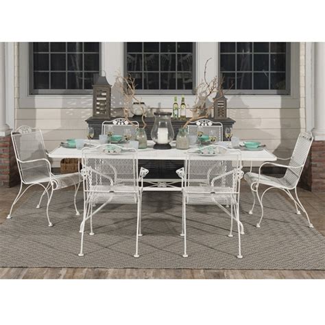 Woodard Briarwood Traditional Wrought Iron Outdoor Dining Set | WD ...