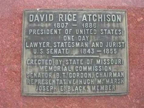 U.S. Senate: David Rice Atchison: (Not) President for a Day