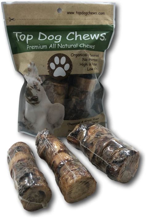 TOP DOG CHEWS Premium All Natural Chews Meaty Beef Femur Slices & Marrow Grain-Free Dog Treats ...