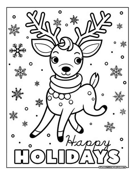 Christmas Coloring Pages - Superstar Worksheets