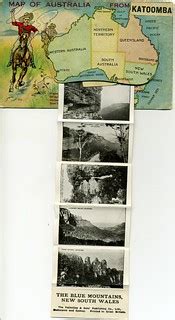 Postcard, "Map of Australia from Katoomba", showing foldou… | Flickr