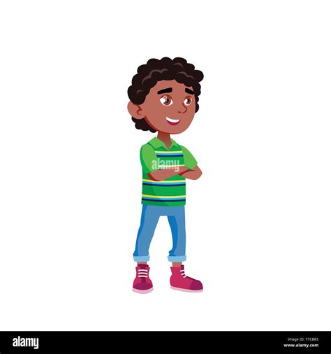 Black, Afro American Child Boy Cartoon Isolated Vector Illustration ...