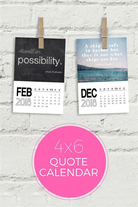 Inspirational Quotes Calendar - ShortQuotes.cc