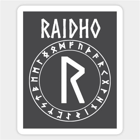 Raidho Norse Rune of journey and Travels - Raidho Rune - Sticker ...