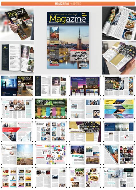 8 Professional Graphic Design Magazine Templates (over 350 pages ...