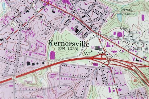 Kernersville Horneytown Union Cross North Carolina Original USGS Topo ...